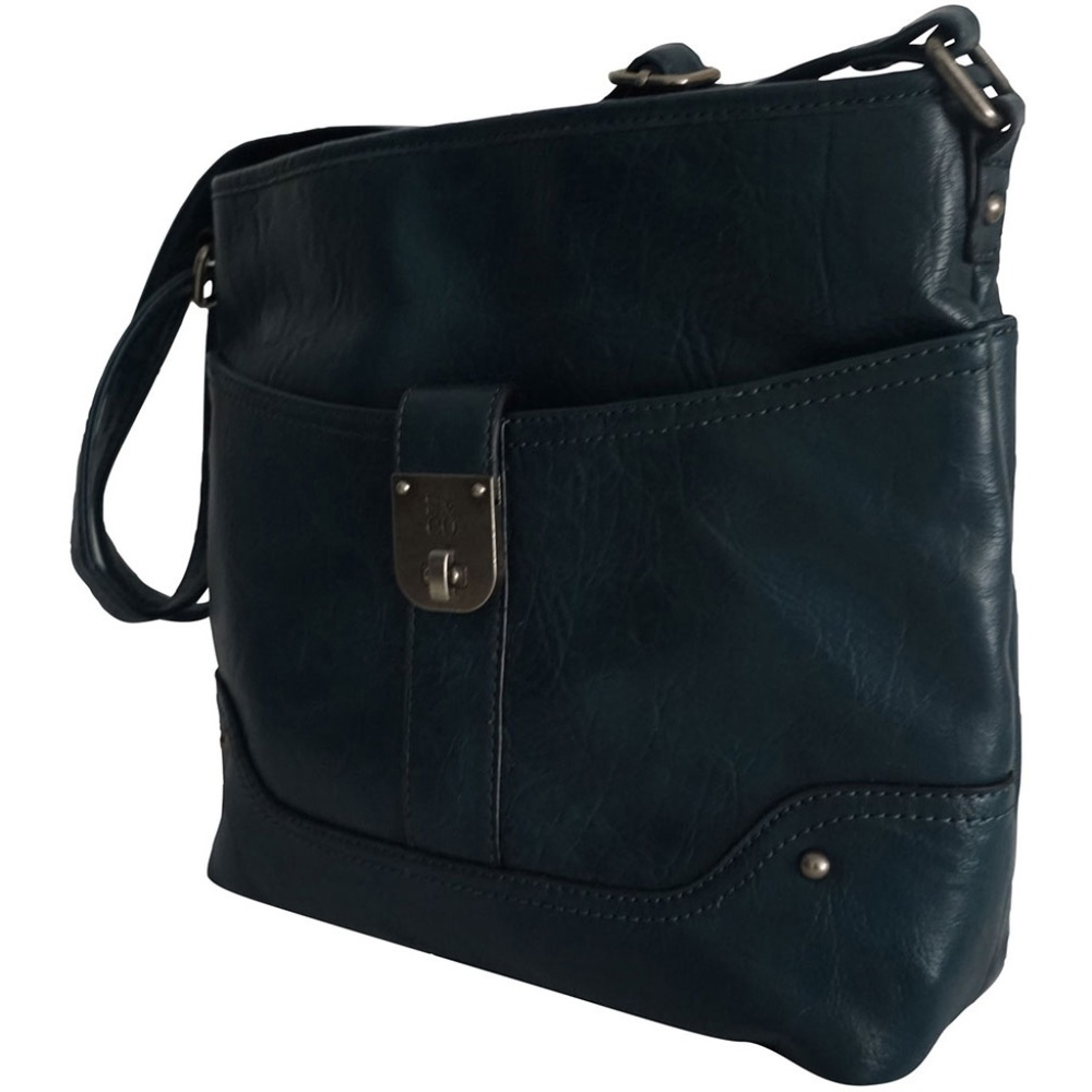 Style & Company Twistlock Teal Crossbody H…